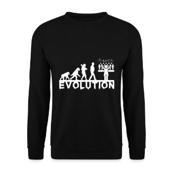 Choir Conductor Evolution Chorus Choral Music Gift - Unisex Sweatshirt - black - Front - Alina (178cm) & Michal (187cm)