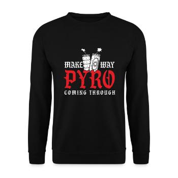 Make Way Pyro Coming Through Pyrotechnician Gift - Unisex Sweatshirt - black - Front - Alina (178cm) & Michal (187cm)