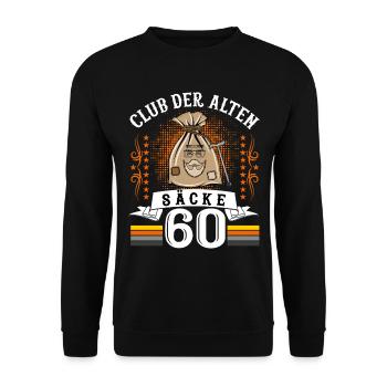 60. Geburtstag Geschenk für Männer Alter Sack 60 - Unisex Pullover - Schwarz - Vorne - Alina (178cm) & Michal (187cm)