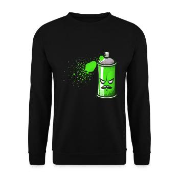 Cool Graffiti Artist Street Typography Drawing - Unisex Sweatshirt - black - Front - Alina (178cm) & Michal (187cm)