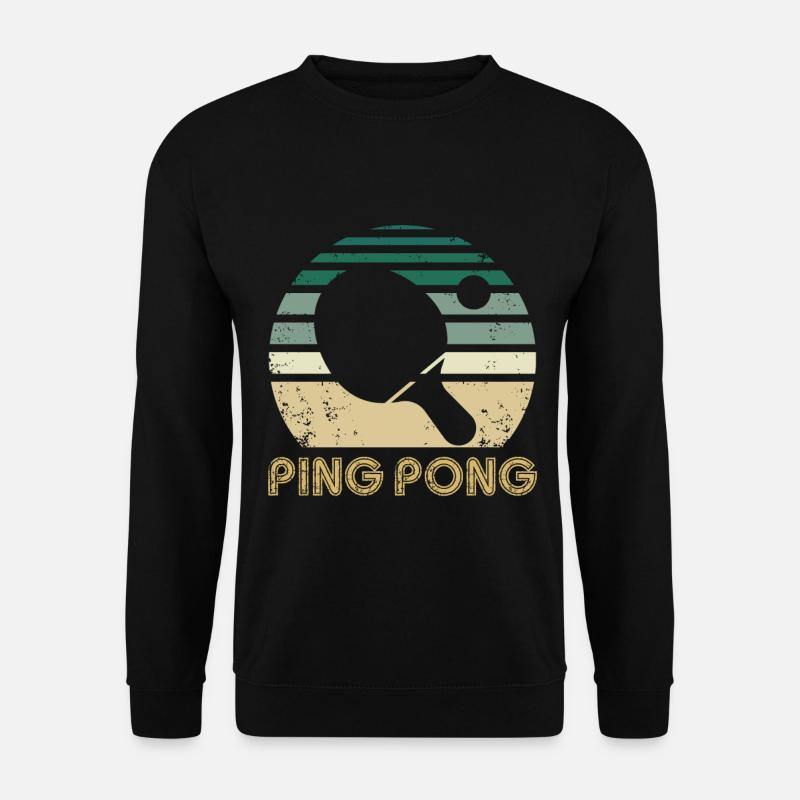 Vintage Ping Pong Raquette de Tennis de Table Cadeau - Sweat-shirt Unisexe - noir