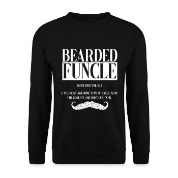 Barbu Funcle Oncle Neveu Nièce Parrain Cadeau - Sweat-shirt Unisexe - noir - Devant - Alina (178cm) & Michal (187cm)