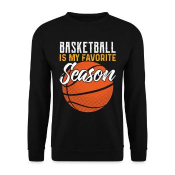 Basketball Basketballer Ball Basketballer Geschenk - Unisex Pullover - Schwarz - Vorne - Alina (178cm) & Michal (187cm)