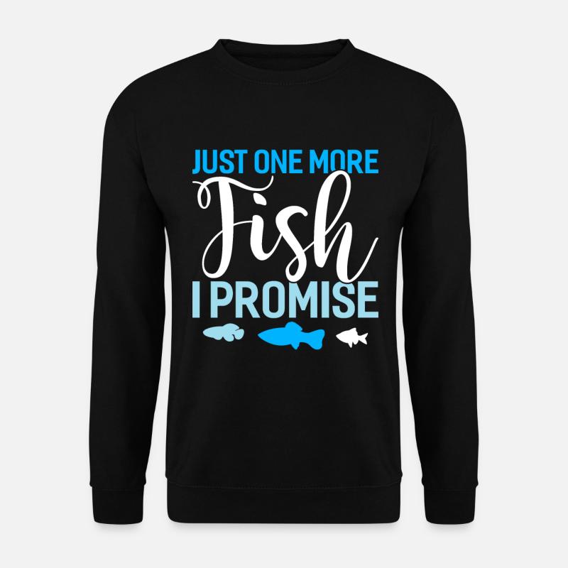 Angeln Angler Fischen Fischer Fisch Angel Geschenk - Unisex Pullover - Schwarz