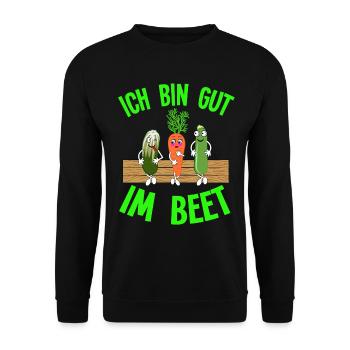 Landschaftsgärtner Gärtnern Gartenarbeit Statement - Unisex Pullover - Schwarz - Vorne - Alina (178cm) & Michal (187cm)