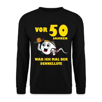 50.Ehrentag 50. Jubiläum Club der alten Säcke 50 - Unisex Pullover - Schwarz - Vorne - Alina (178cm) & Michal (187cm)