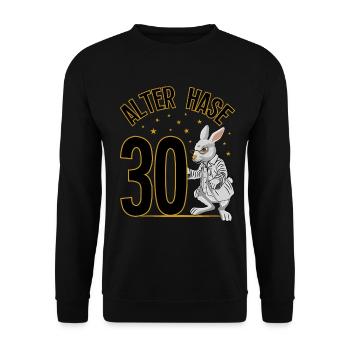 30 Geburtstag Geschenke lustig 30. Geburtstag Mann - Unisex Pullover - Schwarz - Vorne - Alina (178cm) & Michal (187cm)