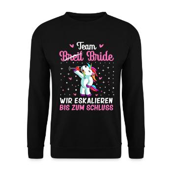 Junggesellenabschied Frauen Geschenke Braut - Unisex Pullover - Schwarz - Vorne - Alina (178cm) & Michal (187cm)