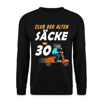 30. Geburtstag Geschenk für Männer 30. Ehrentag - Unisex Pullover - Schwarz - Vorne - Alina (178cm) & Michal (187cm)