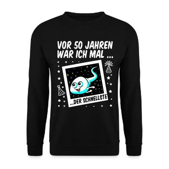 50. Geburtstag Mann lustig Club der alten Säcke 50 - Unisex Pullover - Schwarz - Vorne - Alina (178cm) & Michal (187cm)