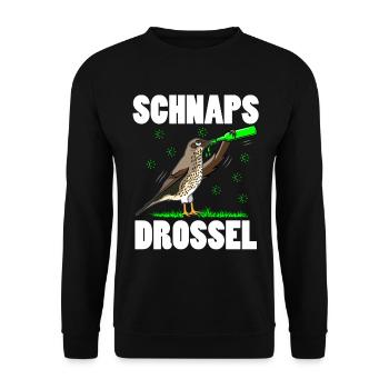 Lustige Vogelsprüche Vogelliebhaber Vogel Bier - Unisex Pullover - Schwarz - Vorne - Alina (178cm) & Michal (187cm)