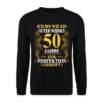 50. Geburtstag lustig Mann 50 Geburtstag Geschenk - Unisex Pullover - Schwarz - Vorne - Alina (178cm) & Michal (187cm)
