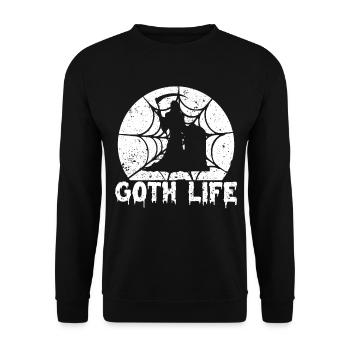 Gothic Goth life - Unisex Sweatshirt - black - Front - Alina (178cm) & Michal (187cm)