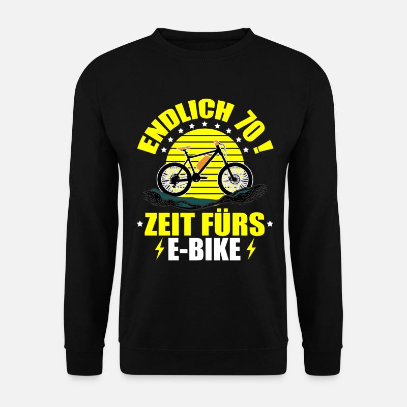 70 Geburtstag 70 Ehrentag 70 Jubiläum Radsport - Unisex Pullover - Schwarz