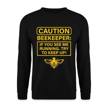 Beekeeper Beekeeping Bees Honey Bee Honey Gift - Unisex Sweatshirt - black - Front - Alina (178cm) & Michal (187cm)