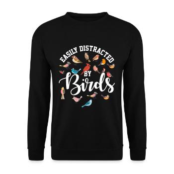 Bird Ornithology Birdwatcher Gift - Unisex Sweatshirt - black - Front - Alina (178cm) & Michal (187cm)