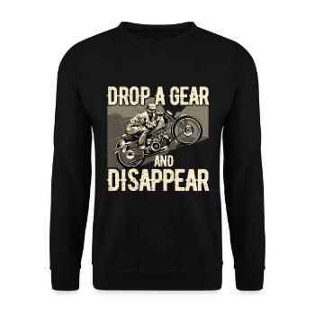 Motorradfahrer - Unisex Pullover - Schwarz - Vorne - Alina (178cm) & Michal (187cm)