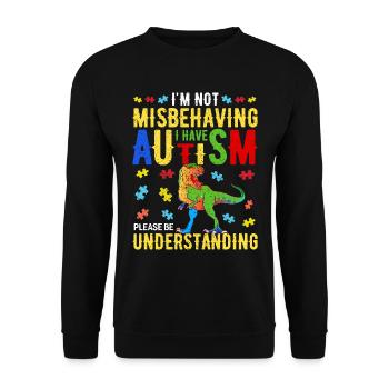 Autismus - Unisex Pullover - Schwarz - Vorne - Alina (178cm) & Michal (187cm)