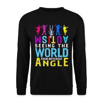 Autist Autismus Autisten Autistisch Geschenk - Unisex Pullover - Schwarz - Vorne - Alina (178cm) & Michal (187cm)
