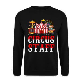 Circus Circus Tent Clown Gift - Unisex Sweatshirt - black - Front - Alina (178cm) & Michal (187cm)