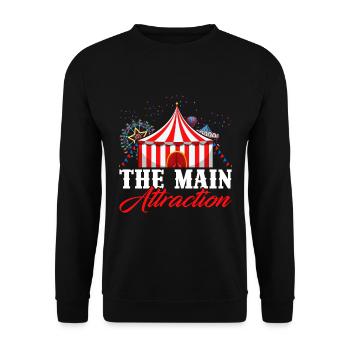 Circus Circus Tent Clown Gift - Unisex Sweatshirt - black - Front - Alina (178cm) & Michal (187cm)