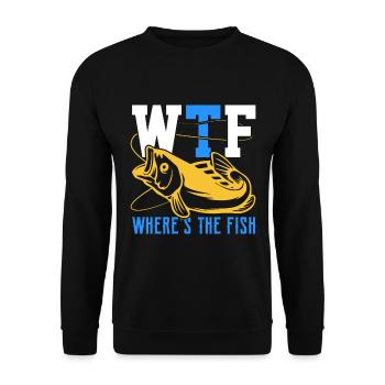 Fishing Angler Fishing Fishing Fisherman Fish Fishing Gift - Unisex Sweatshirt - black - Front - Alina (178cm) & Michal (187cm)