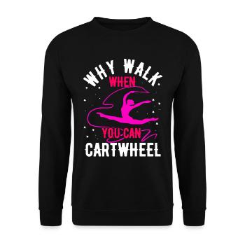 Gymnastics Sports Gymnastics Floor Gymnastics Turner Gift - Unisex Sweatshirt - black - Front - Alina (178cm) & Michal (187cm)