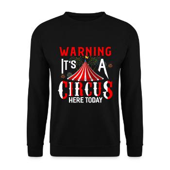 Circus Circus Tent Clown Gift - Unisex Sweatshirt - black - Front - Alina (178cm) & Michal (187cm)