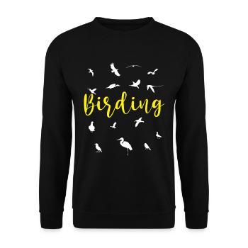 Bird Ornithology Birdwatcher Gift - Unisex Sweatshirt - black - Front - Alina (178cm) & Michal (187cm)