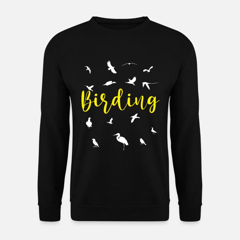 Vogel Ornithologie Vogelbeobachter Geschenk - Unisex Pullover - Schwarz