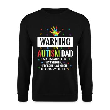 Autist Autismus Autisten Autistisch Geschenk - Unisex Pullover - Schwarz - Vorne - Alina (178cm) & Michal (187cm)