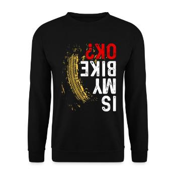Dirt Bike - Unisex Sweatshirt - black - Front - Alina (178cm) & Michal (187cm)