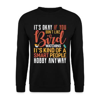 Birdwatchers - Unisex Sweatshirt - black - Front - Alina (178cm) & Michal (187cm)