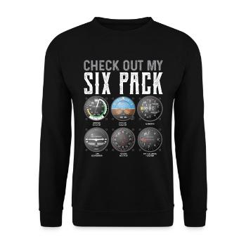 Pilote d’avion volant Cadeau d’aéroport - Sweat-shirt Unisexe - noir - Devant - Alina (178cm) & Michal (187cm)
