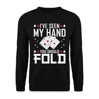 Poker - Unisex Pullover - Schwarz - Vorne - Alina (178cm) & Michal (187cm)
