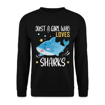 Shark - Unisex Pullover - Schwarz - Vorne - Alina (178cm) & Michal (187cm)