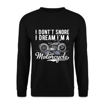 Motorradfahrer - Unisex Pullover - Schwarz - Vorne - Alina (178cm) & Michal (187cm)