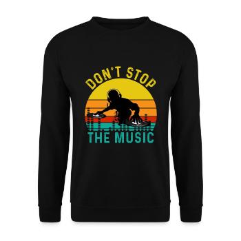 DJ Music Techno Dance Party Cadeau - Sweat-shirt Unisexe - noir - Devant - Alina (178cm) & Michal (187cm)