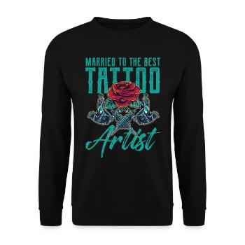 Tattoo - Unisex Pullover - Schwarz - Vorne - Alina (178cm) & Michal (187cm)