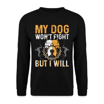 Pitbull - Sweat-shirt Unisexe - noir - Devant - Alina (178cm) & Michal (187cm)