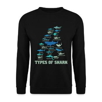 Shark - Unisex Pullover - Schwarz - Vorne - Alina (178cm) & Michal (187cm)