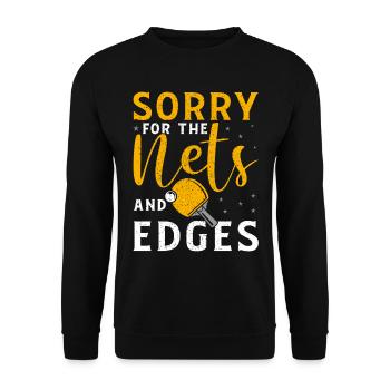 Ping Pong Table Tennis - Unisex Sweatshirt - black - Front - Alina (178cm) & Michal (187cm)