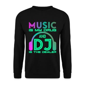 DJ Music Techno Dance Party Cadeau - Sweat-shirt Unisexe - noir - Devant - Alina (178cm) & Michal (187cm)
