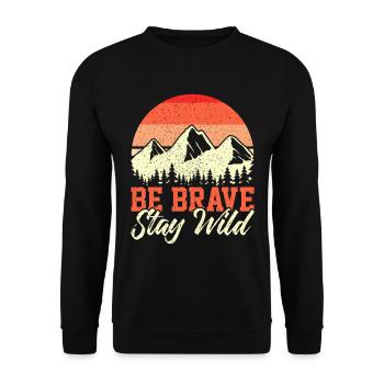 Outdoor - Unisex Sweatshirt - black - Front - Alina (178cm) & Michal (187cm)