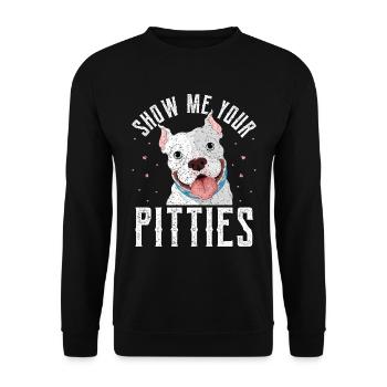 Pitbull - Sweat-shirt Unisexe - noir - Devant - Alina (178cm) & Michal (187cm)