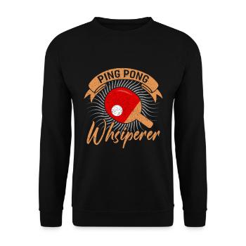 Ping Pong Table Tennis - Unisex Sweatshirt - black - Front - Alina (178cm) & Michal (187cm)