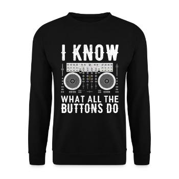 DISC JOCKEY - Unisex Sweatshirt - black - Front - Alina (178cm) & Michal (187cm)