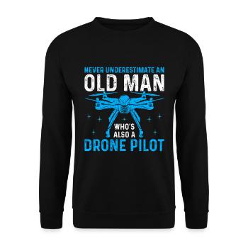 Drone - Unisex Pullover - Schwarz - Vorne - Alina (178cm) & Michal (187cm)