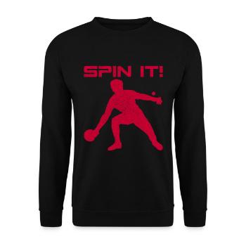 Ping Pong Table Tennis - Unisex Sweatshirt - black - Front - Alina (178cm) & Michal (187cm)