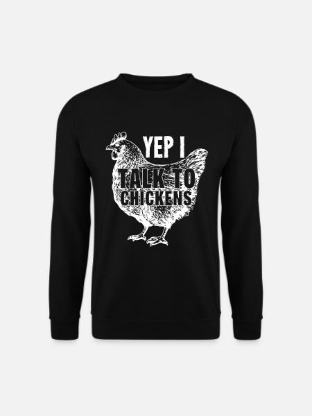 Hahn Geflügel Huhn Bauernhof Hühnerstall Geschenk - Unisex Pullover - Schwarz
